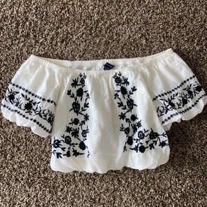 American Eagle Off Shoulder Crop Top